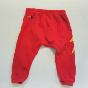 Aviator Nation 5 Stripe Classic Lightening  Sweatpants red yellow size 12-18